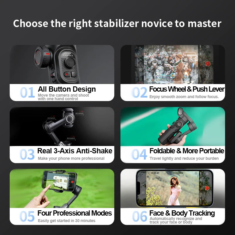 3-Axis Gimbal Stabilizer for Smartphone